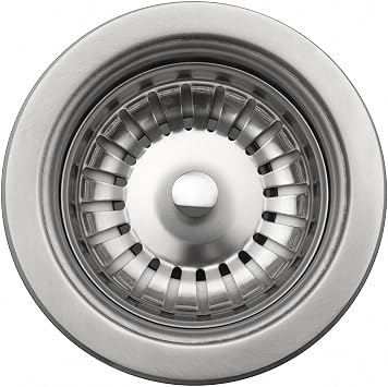 Kraus Kitchen Sink Stainless Steel Drain Assembly with Strainer, Fits Standard 3.5 in. or 4 in. Drain Openings