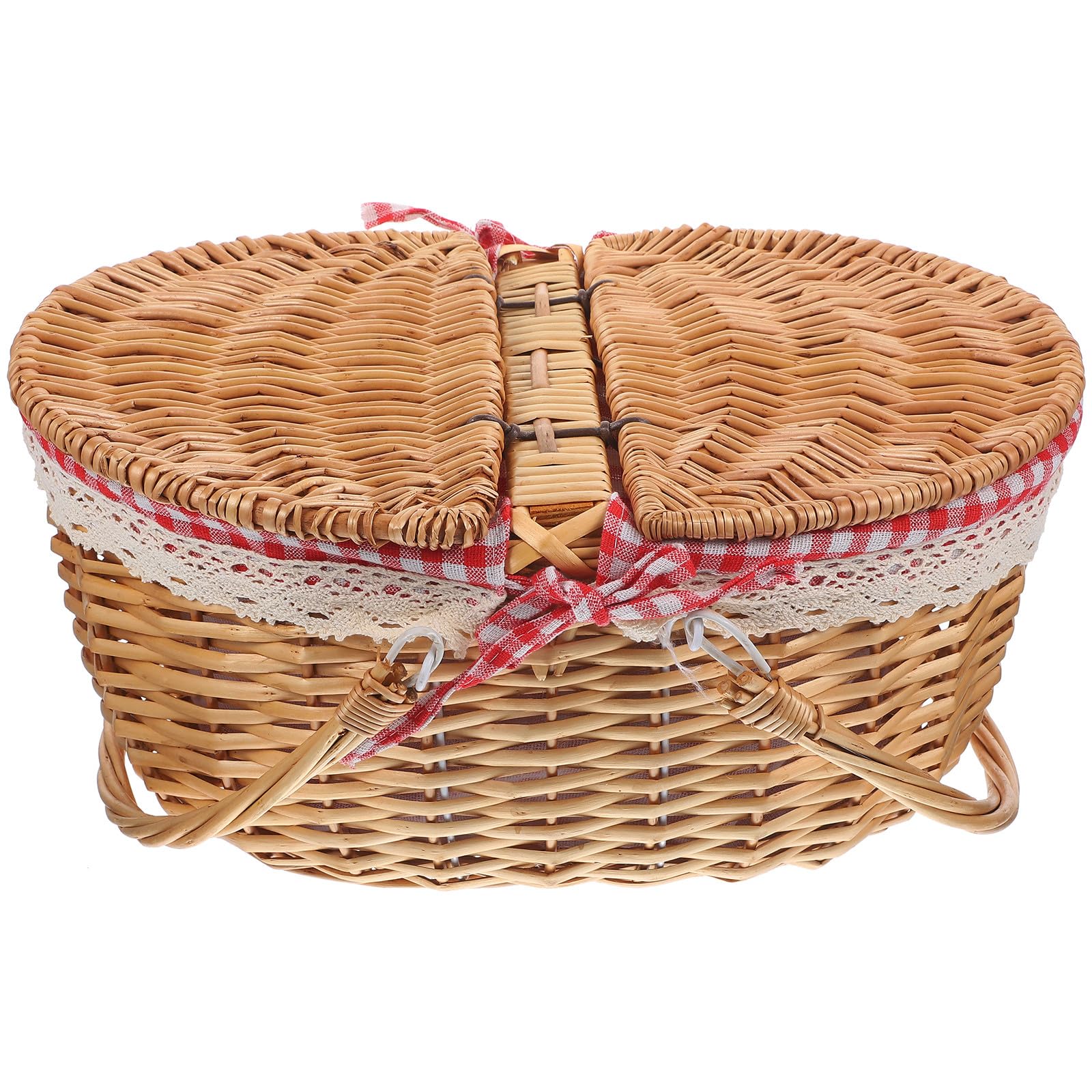 Panier de pique-nique en osier pour repas de fête en plein air et banquets