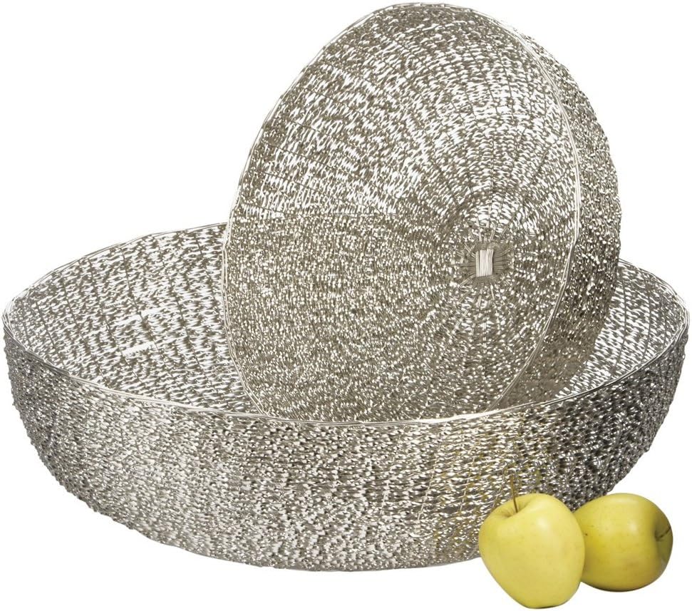 Gilded Barn Twisted Wire Bowl, 21.5 x 6.25-Inches, Large