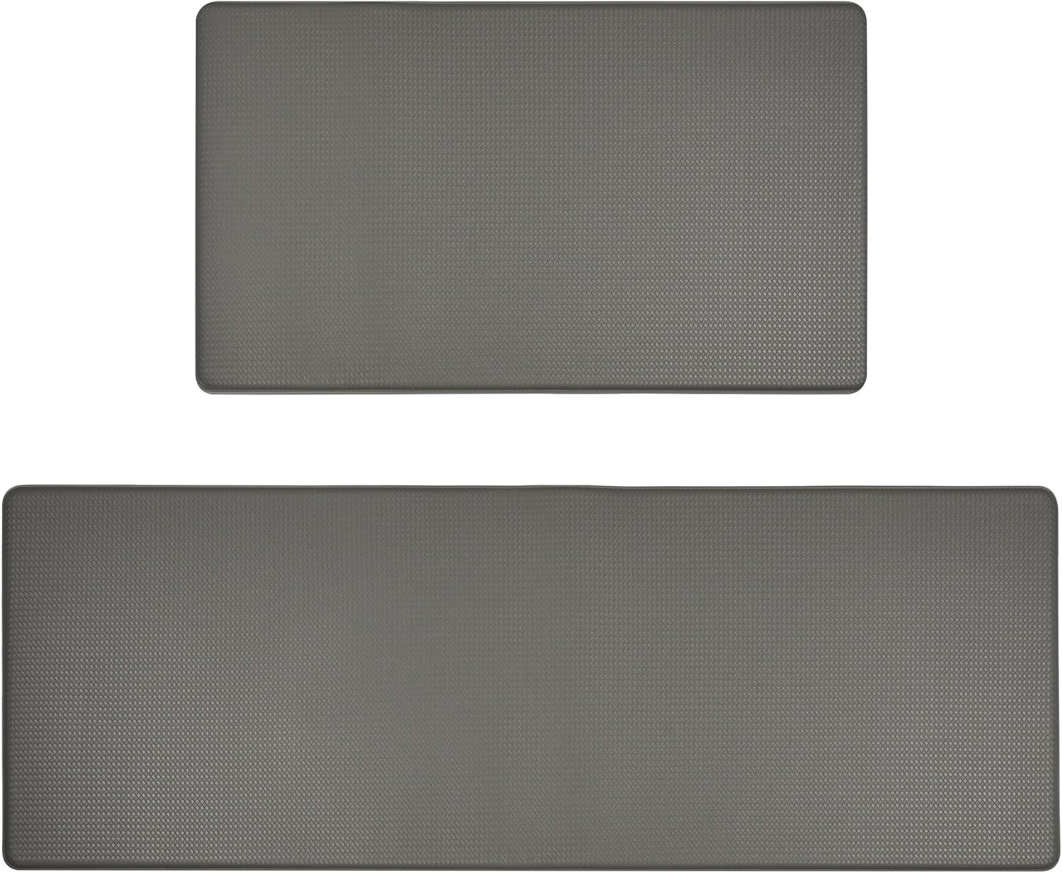 Kitchen Rug Pack of 2 – Kitchen Rug Washable Non-Slip Anti-Fatigue – Stylish Kitchen Runner Washable for Clean Floors – Perfect Kitchen Runner – 44 x 75 + 44 x 120 cm, Grey