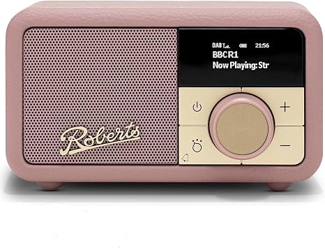 Roberts Revival PETITE2 FM/DAB/DAB+ Digital Radio with Bluetooth, Dusty Pink
