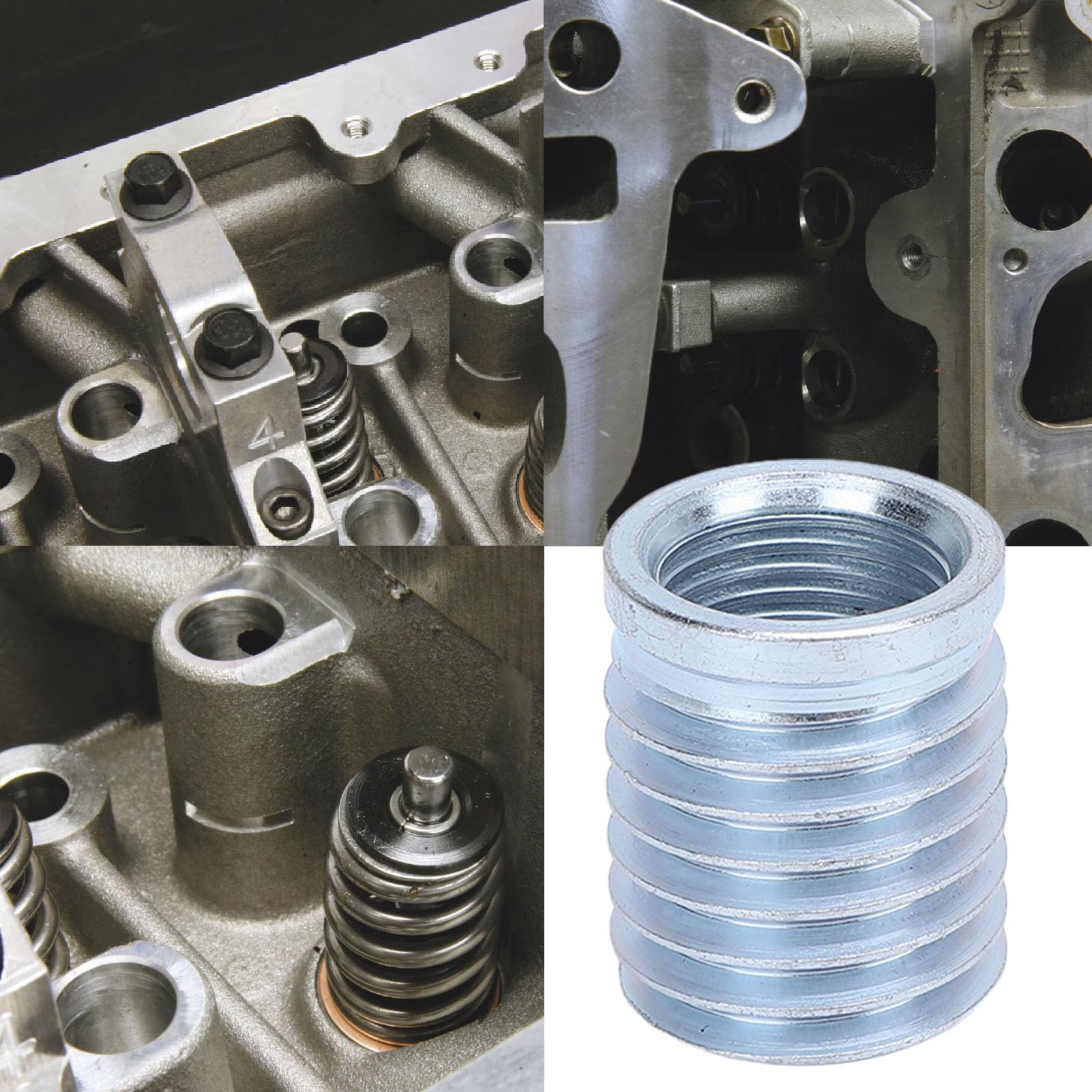 Kit De Réparation Filetage Bougie De Préchauffage Phefop - Tarauds Et Inserts M8, M10, M12, M14 - Acier Premium - Pour Culasse Endommagée