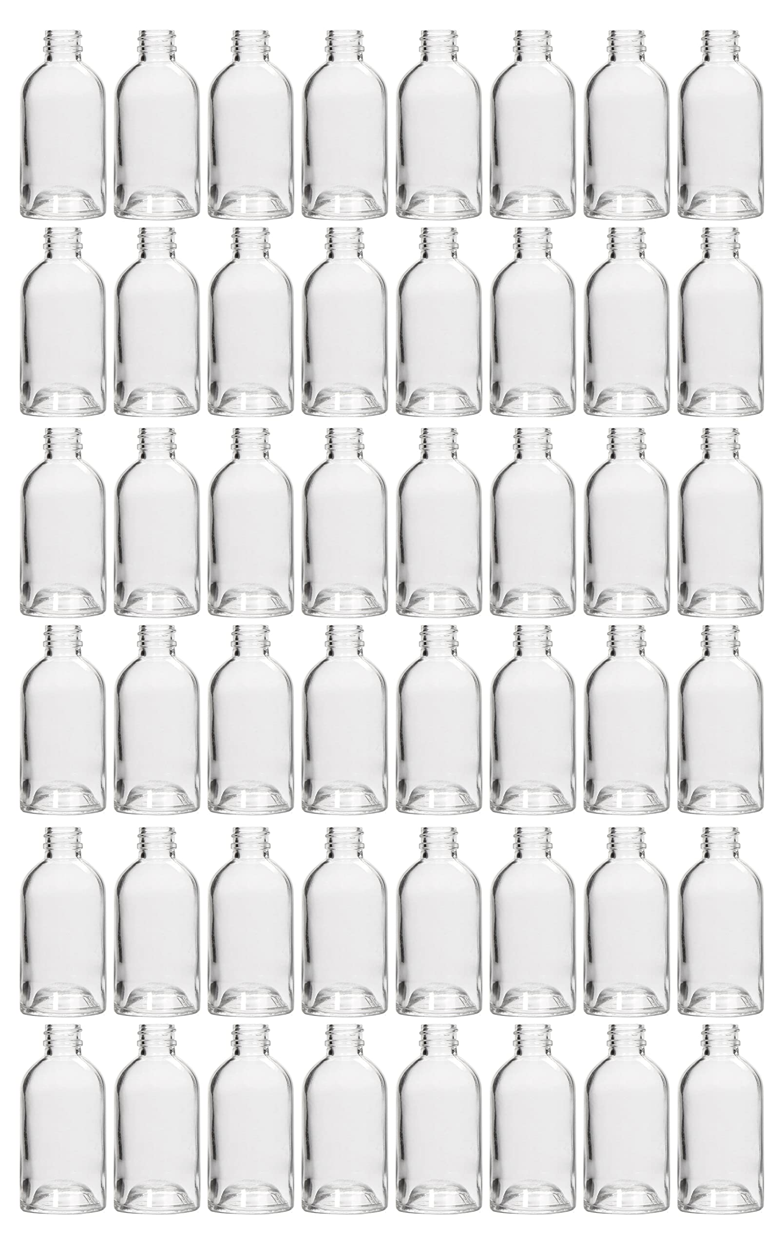 HosleyBoston Round Style,85ml Capacity Premium Aromatherapy Vessels for DIY Essential Oil Blends and Home Fragrance (Bottles Only) Set of 48