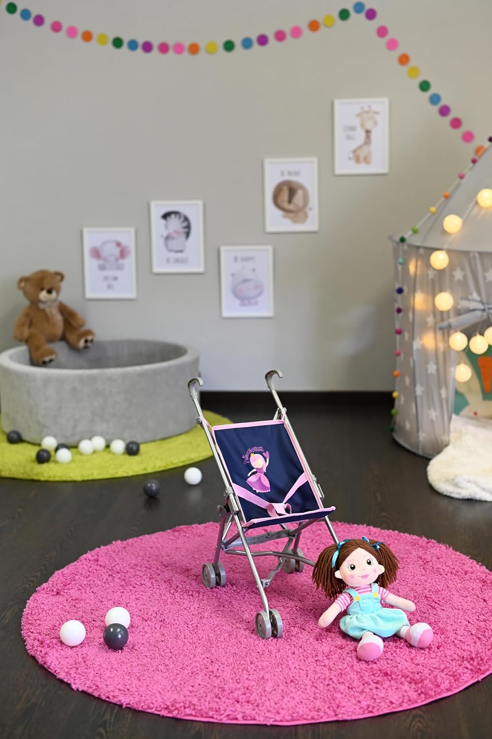 Knorrtoys 12642 Doll Buggy SIM Princess Blue