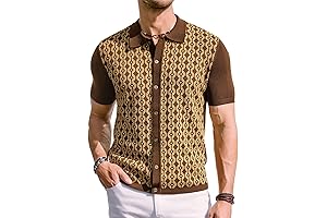 Men's Contrast 70s Vintage Polo Shirts