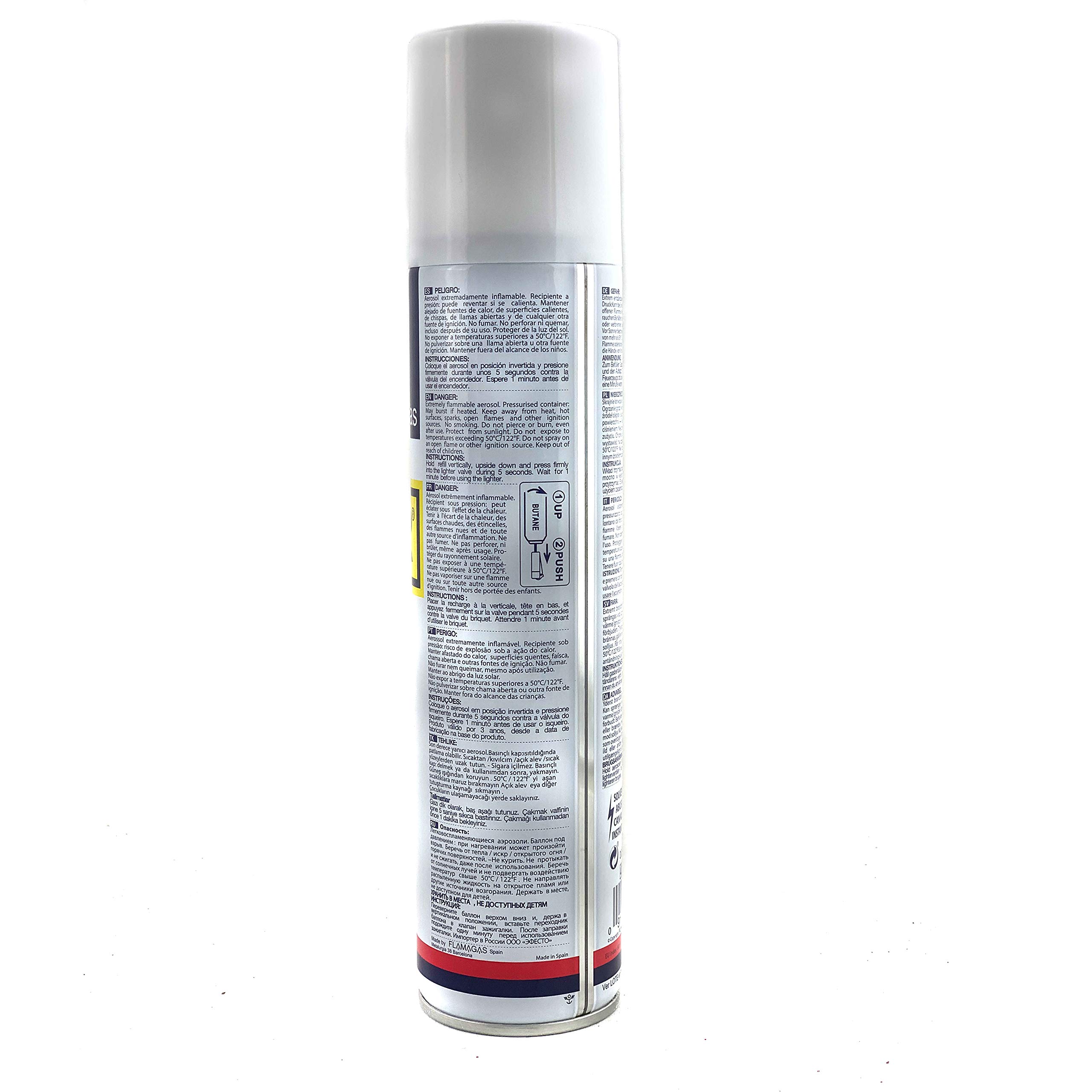 Clipper Accendino Gas 2 x 300 ml ISO Butano Ricarica per Accendini, Creme Brulee, Bruciatore da Cucina Jet Flame Accendino con Adattatore nel Coperchio