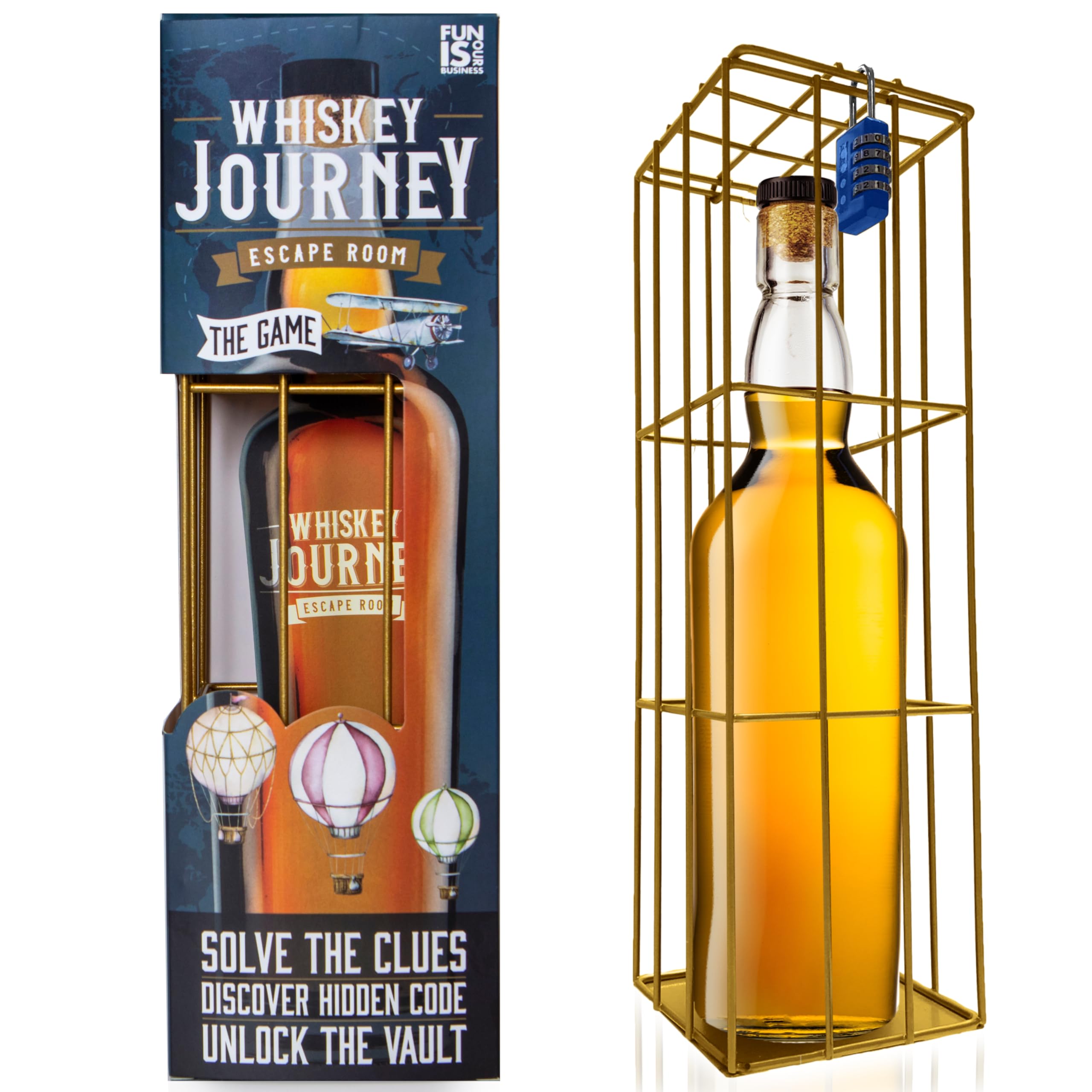 Boxer Gifts Whiskey Escape Room Game For Adults - Whisky Gifts For Men - Brain Teaser Puzzle For Adults On Birthday & Christmas