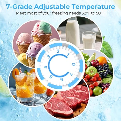 Miniatura 3 de Antarctic Star Mini refrigerador de 3.2 pies cúbicos con congelador, refrigeradores pequeños con termostato ajustable, bajo ruido, ahorro de