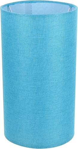 Angoily Pantalla de lámpara de luz, pantalla de tambor alto, cubierta de mesa de lino, pantalla cilíndrica, de fácil montaje, cubierta de clip para