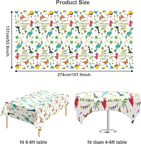 Miniatura 8 de Domgoge Mantel de plástico de construcción para fiestas, mantel desechable de camión volquete, mantel impermeable de tractor, 54 x 108 pulgadas,