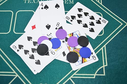 Vista 53 de SmartDealsPro juego de 100 fichas de aprendizaje de plástico opaco, de 1 pulgada, para juegos de fichas, minipóquer, con caja de almacenamiento