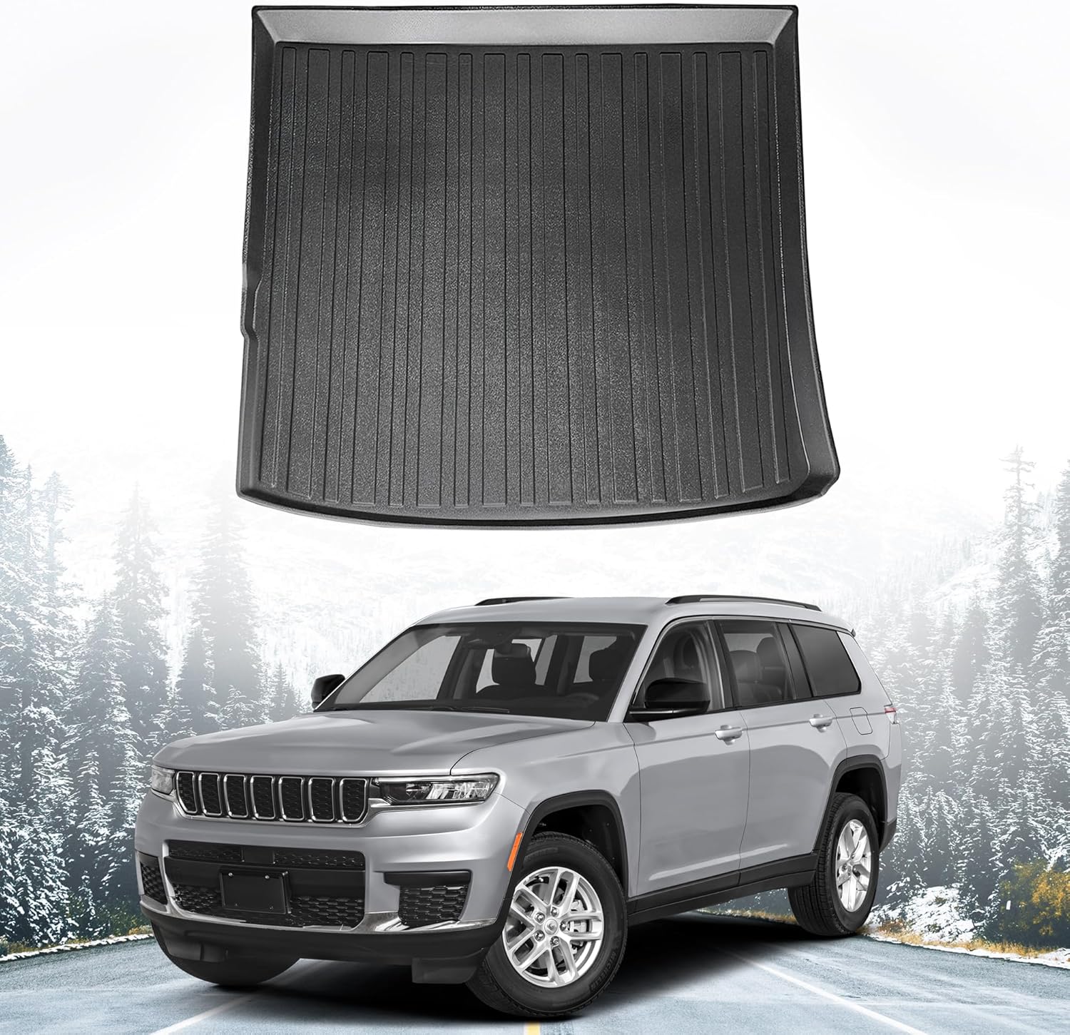 Premium Cargo Liner for Jeep Cherokee 2019-2023 - 100% Protection - Custom Fit Car Trunk Mat - All-Season Black Cargo Mat - 3D Shaped Laser Measured Trunk Liners for Jeep Cherokee