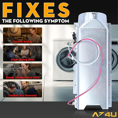 Miniatura 8 de AZ4U Conjunto de elemento calefactor de secadora sustituye a LG DLE3777E DLE4970W DLE5955W DLE2350W DLEX2650W DLE4801W DLEX2655V DLE3170W DLE2250W