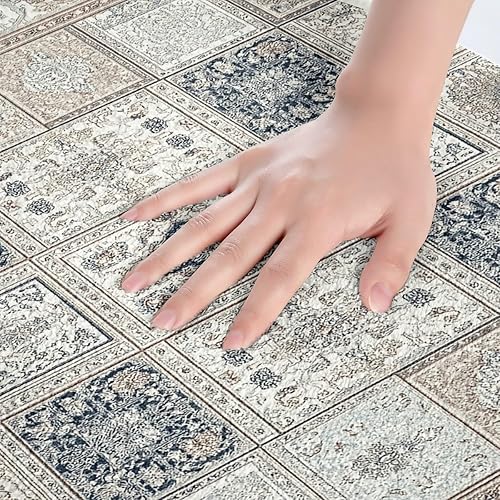 Miniatura 32 de Erosebridal Tapete de baño oriental vintage, Art Deco floral para puerta de entrada, tapete de baño tribal bohemio, tapete de baño tradicional