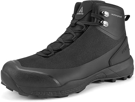 HUMTTO Mens All-Terrain Waterproof Hiking Boots Lightweight Breathable Outdoor Ankle Boots Trekking Hiking Shoes