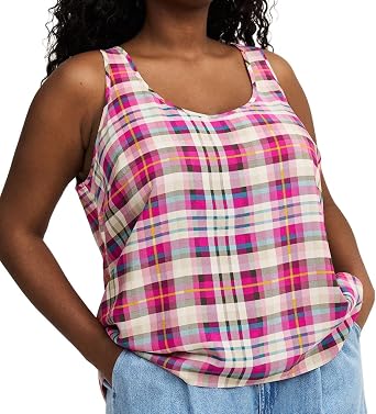 Torrid Womens Plus Size Hi-Low Challis Tank Top