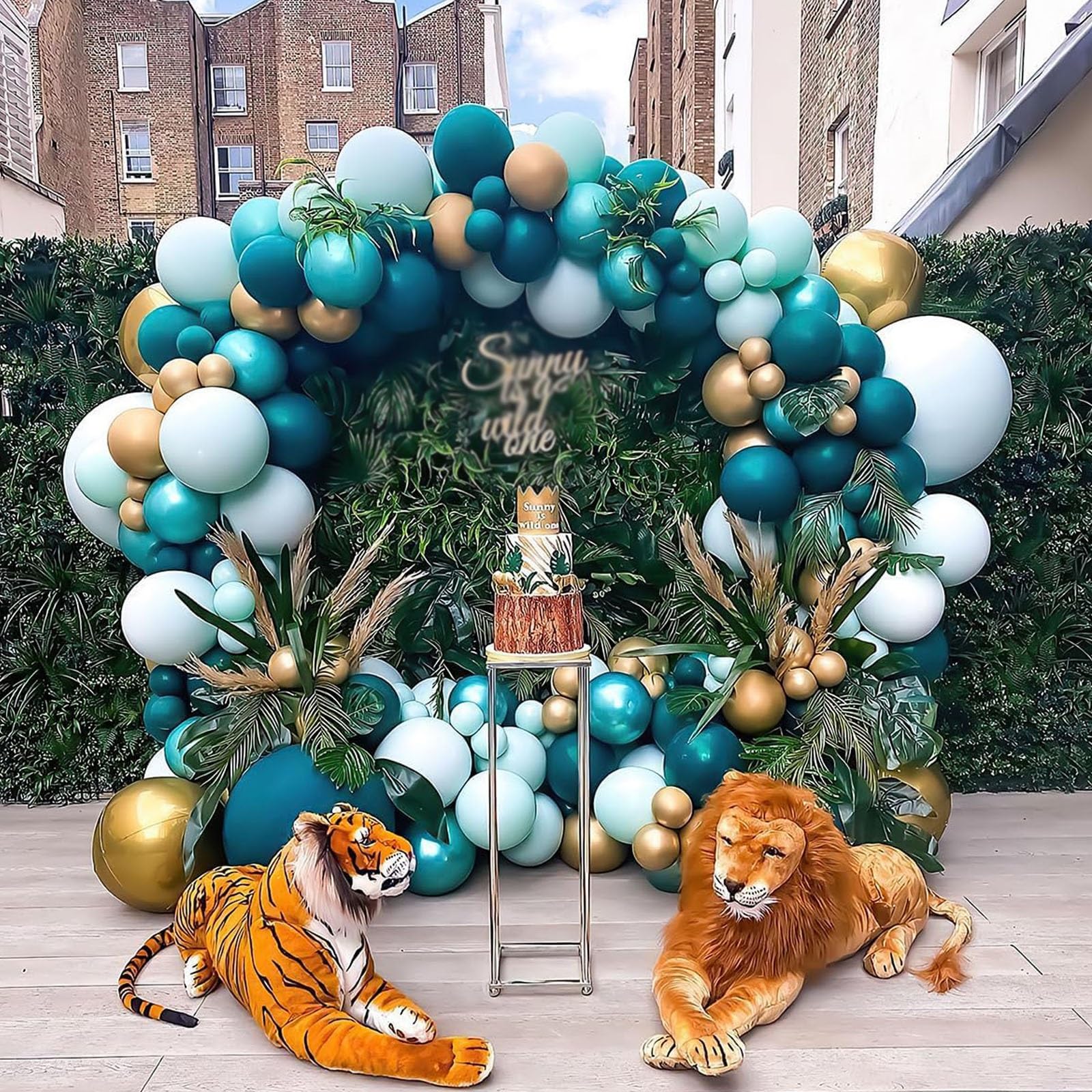 HJXGQJM Metall Luftballon Bogen Kit, Hochzeitsbogen Rund, Ballonbogen Gestell Mit Fuß, Gold Traubogen Hochzeit Bogen Rahmen Set Für Geburtstag Party Zeremonie Ballonbogen Dekoration(Gold,120cm)