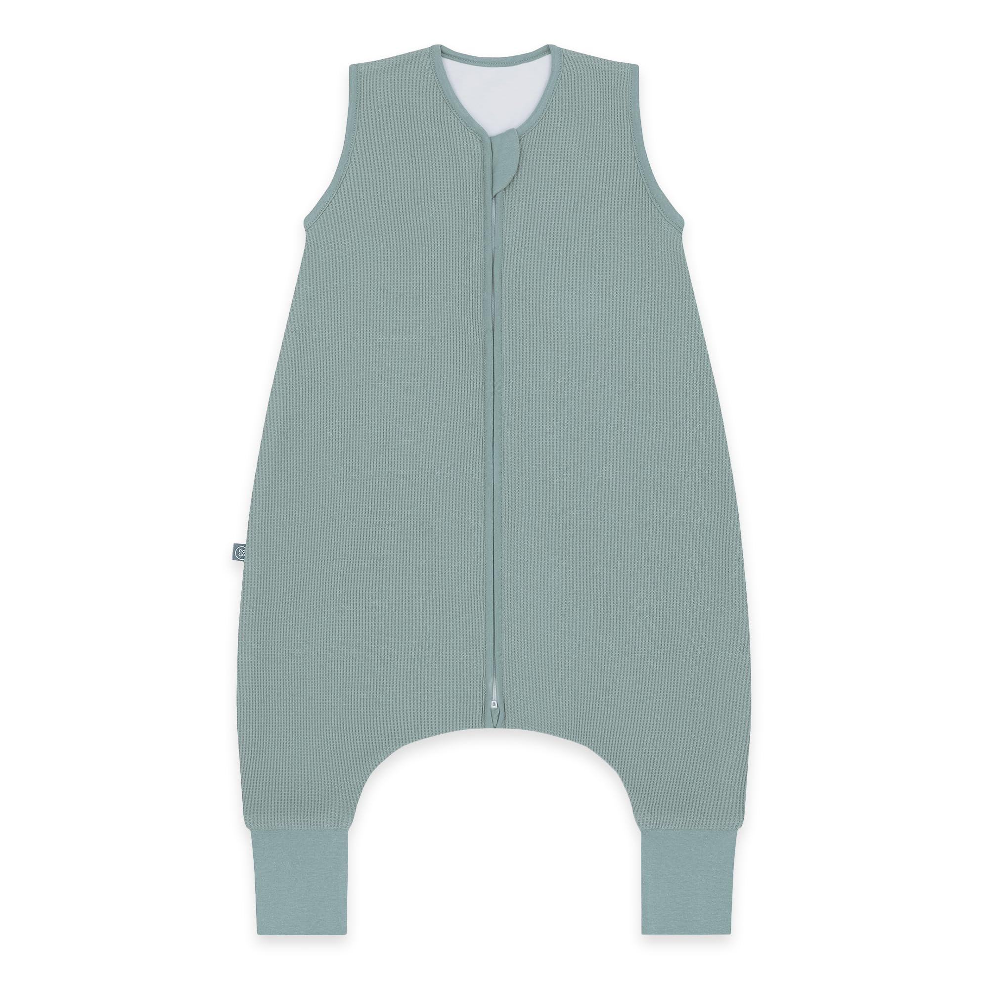emma & noah Baby Schlafsack mit Füßen, 1.0 TOG – Ganzjahres Schlafsack aus 100% Bio-Baumwolle (Essential Mint, 70 cm), OEKO-TEX
