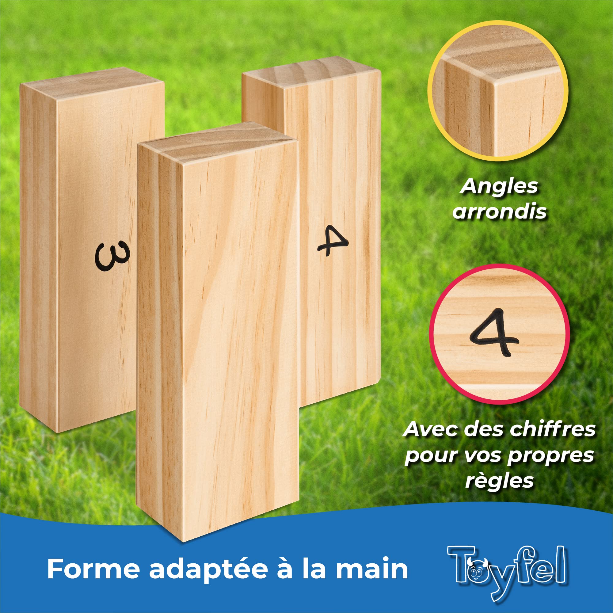 Toyfel Riski tour à bascule XXL bois certifié FSC avec 54 modules