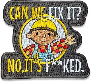 Can We Fix It Patch - Funny Meme Embroidered Patches, Military Tactical Morale Patch with Hook and Loop Fastener, Cute Pat...