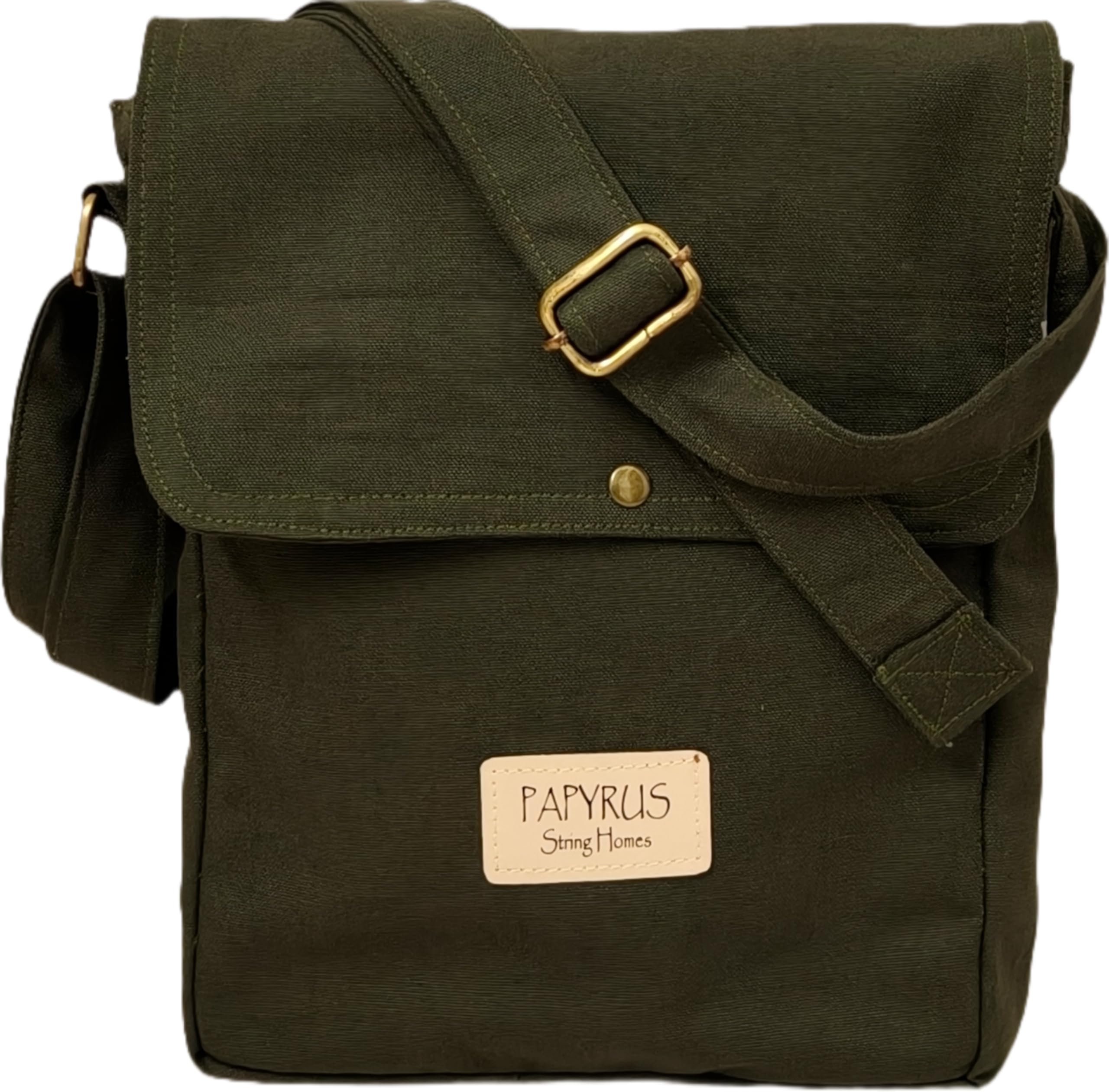 Canvas Crossbody Bag for Men,Small Sling Bag with Adjustable Strap.Flap magnetic button closure. Inside zipper pocket.-image-35