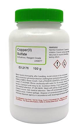 Reagent-Grade Copper (II) Sulfate, Anhydrous, 100g - The Curated Chemical Collection