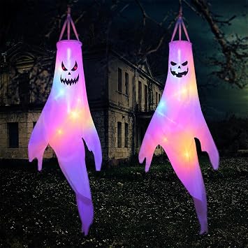 Halloween Ghost Decorations Outdoor, Hanging Ghosts Halloween Decor Spooky