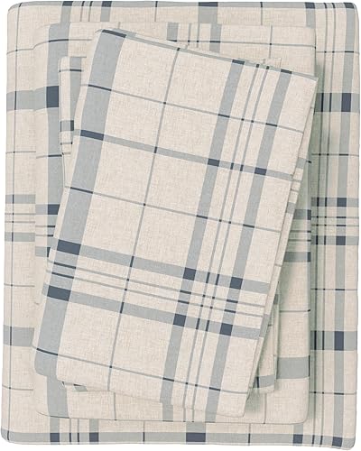 Miniatura 21 de Great Bay Home - Juego de sábanas de franela 4 piezas, tamaño California King, 100% algodón turco, doble cepillado, ultrasuaves, acogedoras, ropa