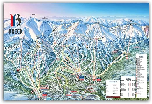 Peak 8 Breckenridge Map Amazon.com: Mtns Co Breckenridge Ski Resort Ski Resort Trail Map Print  Framed Or Unframed (36"X24" Unframed): Posters & Prints