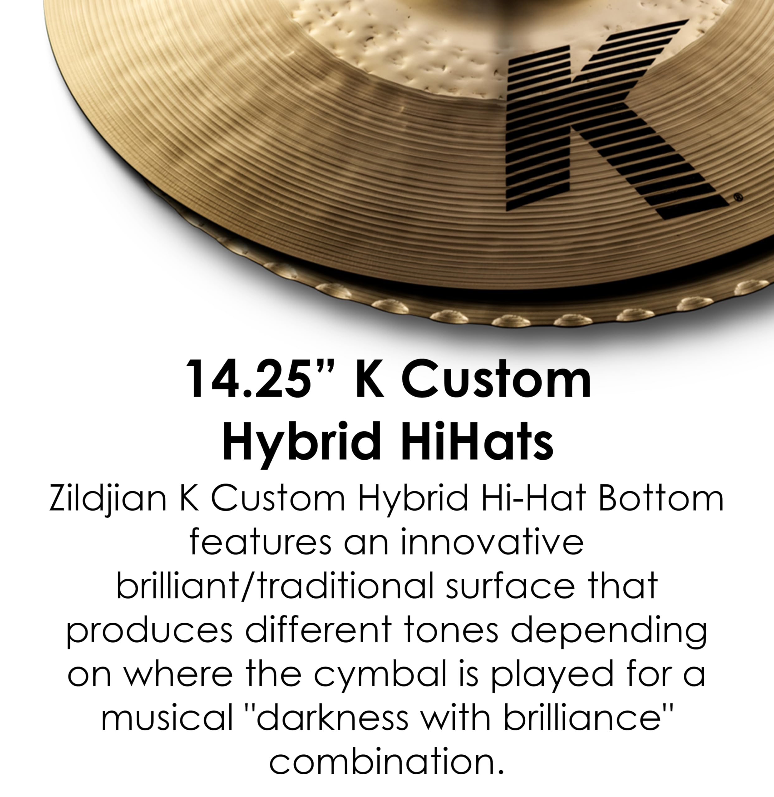 Zildjian K1224 Custom Hybrid Hi-Hat 14"