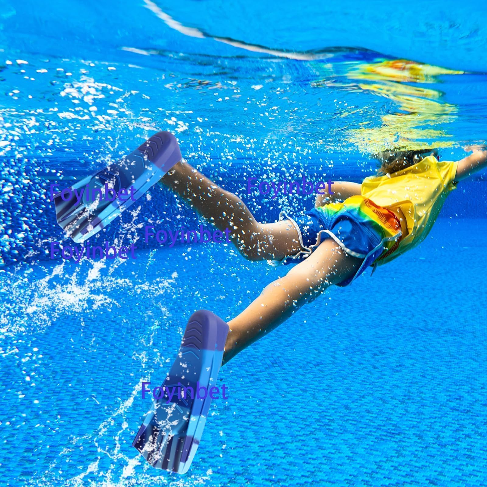 Pinne da nuoto per bambini, pinne corte per bambini, pinne per