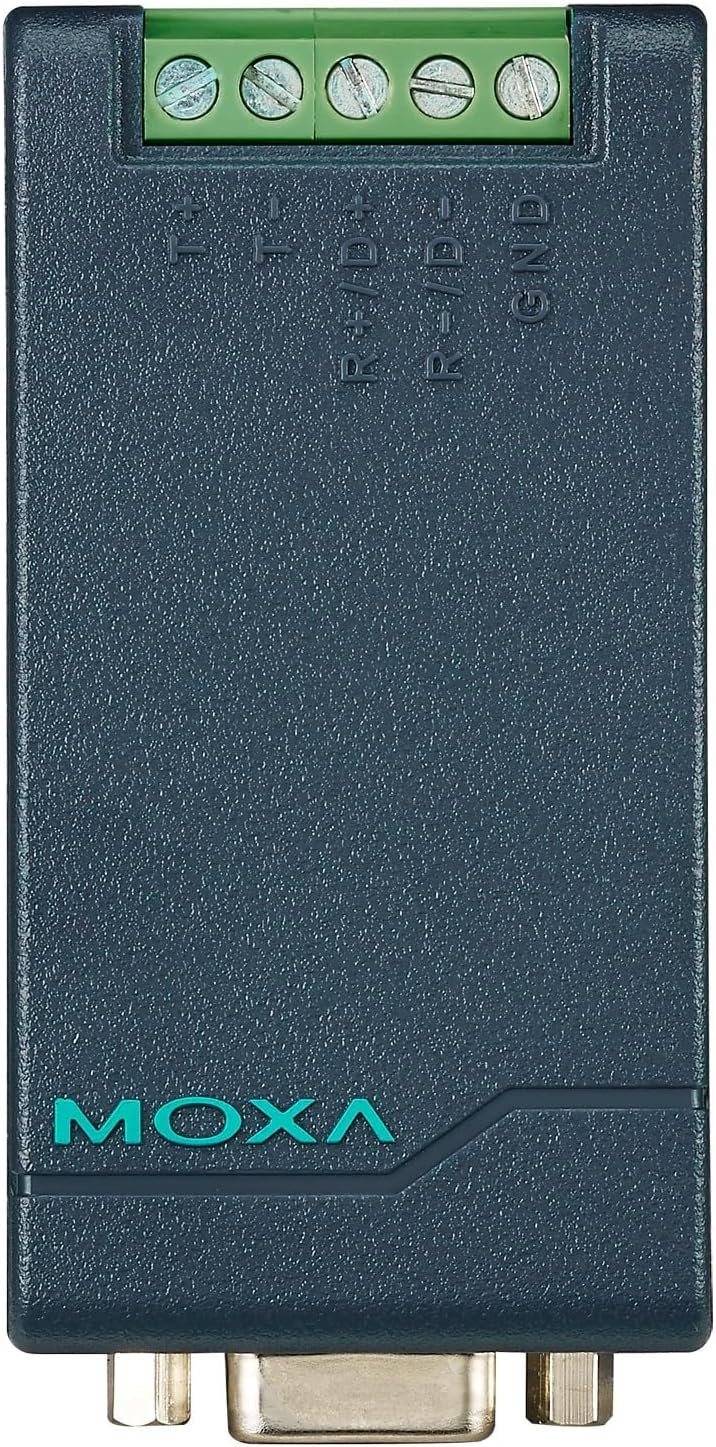 Moxa TCC-80 - Port-Powered RS-232 to RS-422/485 Converter with 15 KV Serial ESD Protection and Terminal Block on The RS-422/485 Side