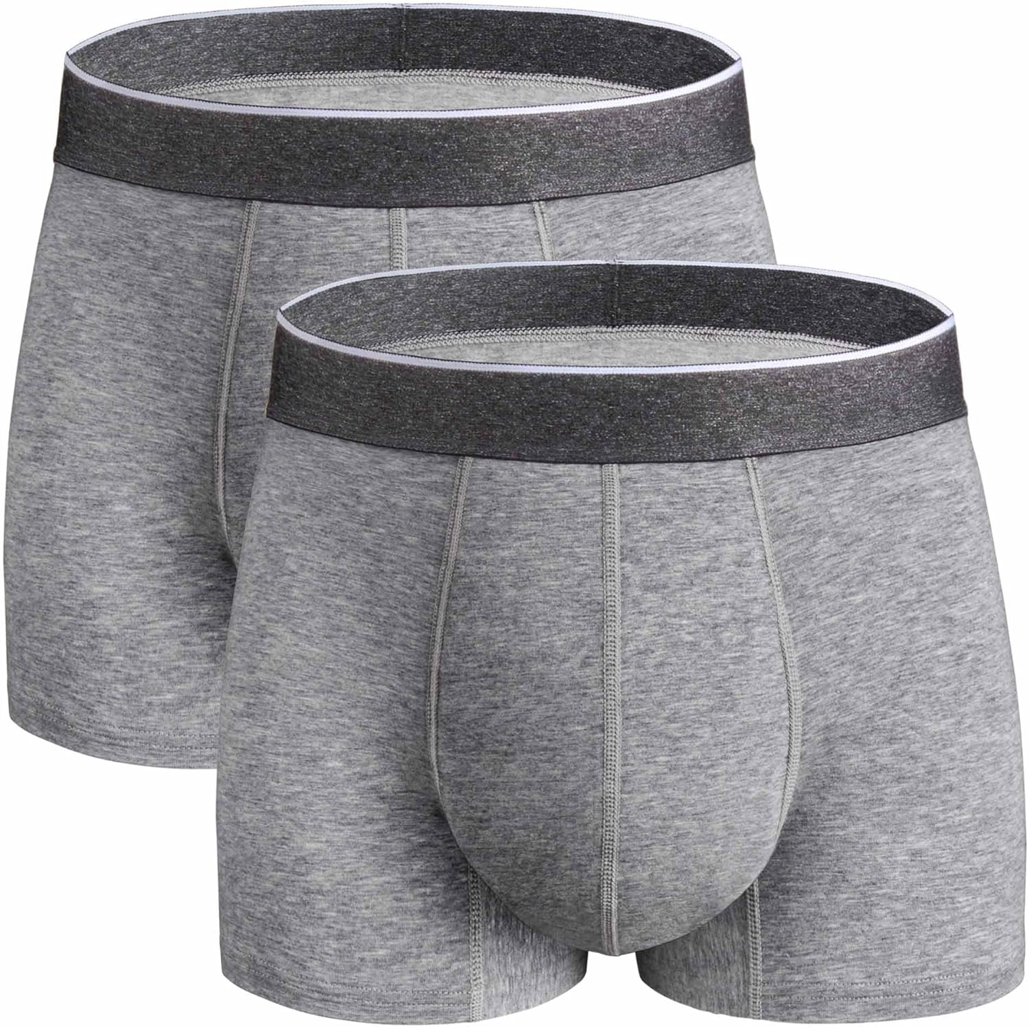 Mens Incontinence Underwear Washable, 2.3 oz Leak Proof Absorbent Odor Neutralization Briefs for Bladder Leak 2 Pack(Gray, XL)