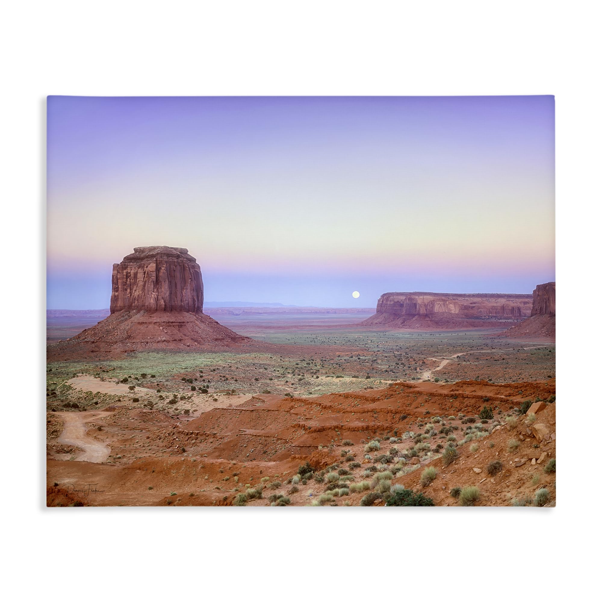 'Moonrise Over Monument Valley'| Canvas Art