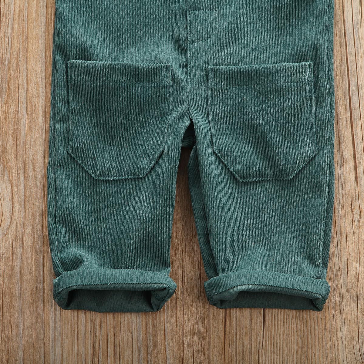 Baby Boy Girl Corduroy Overalls Solid Suspender Bib Pants One-Piece Strap Jumpsuit Pocket Fall Winter Outfit