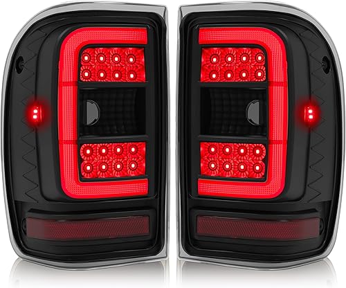 Miniatura 2 de HECASA Luces traseras compatibles con Ford Ranger tipo C 2001-2011, tubo LED, luces traseras de freno trasero, ensamblaje del lado del conductor y