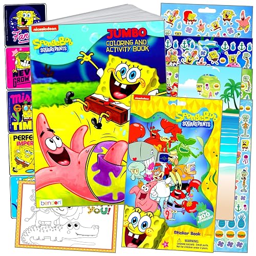 Bendon Spongebob Squarepants Coloring and Stickers Activity Set with Coloring Book, Sponge Bob Stickers, and More