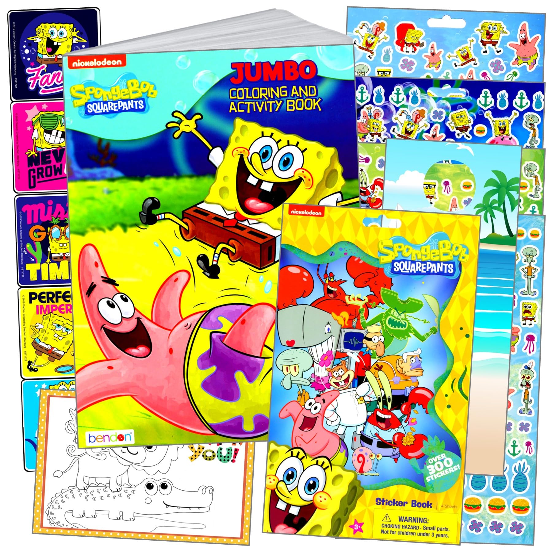 Bendon Spongebob Squarepants Coloring and Stickers Activity Set with Coloring Book, Sponge Bob Stickers, and More