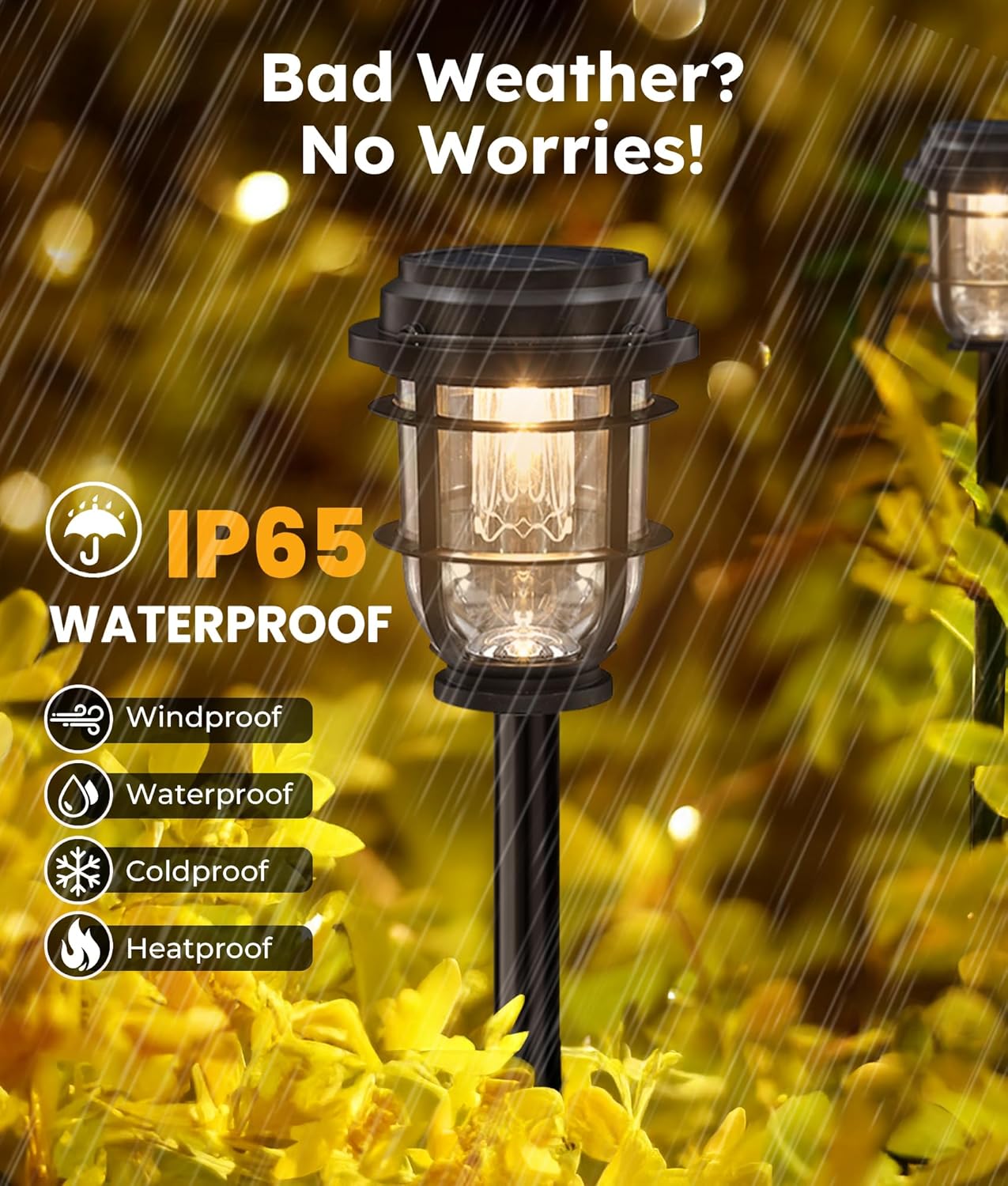 Bright Solar Pathway Lights Outdoor, 8 Pack Waterproof IP65, Auto On/Off Solar Powered Garden Lights for Yard Lawn Walkway Landscape Pool Outside - 3-in-1 Hanging, Tabletop & Stake Lighting