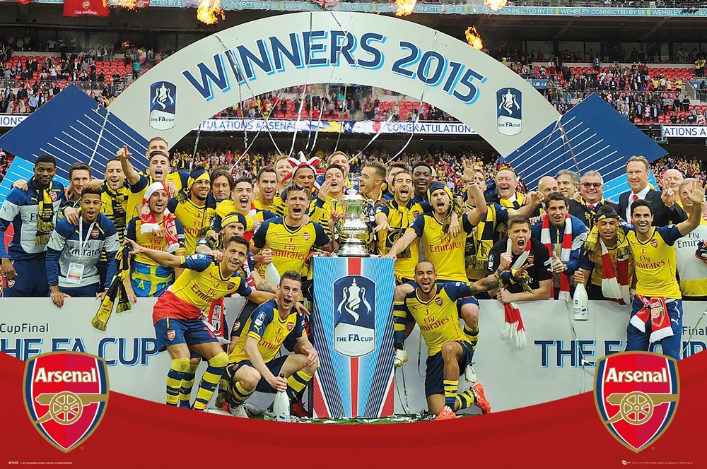 Buy Official Arsenal FA cup winners 14-15 Maxi Poster Online at
