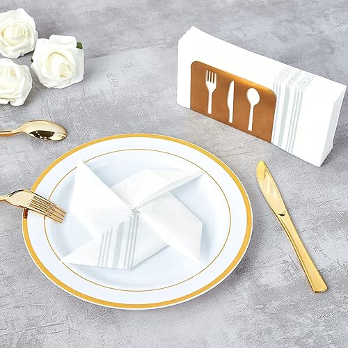 Vista 18 de Vplus Paquete de 300 toallas desechables para baño, servilletas decorativas de baño, suaves y absorbentes, toallas de mano de papel desechables