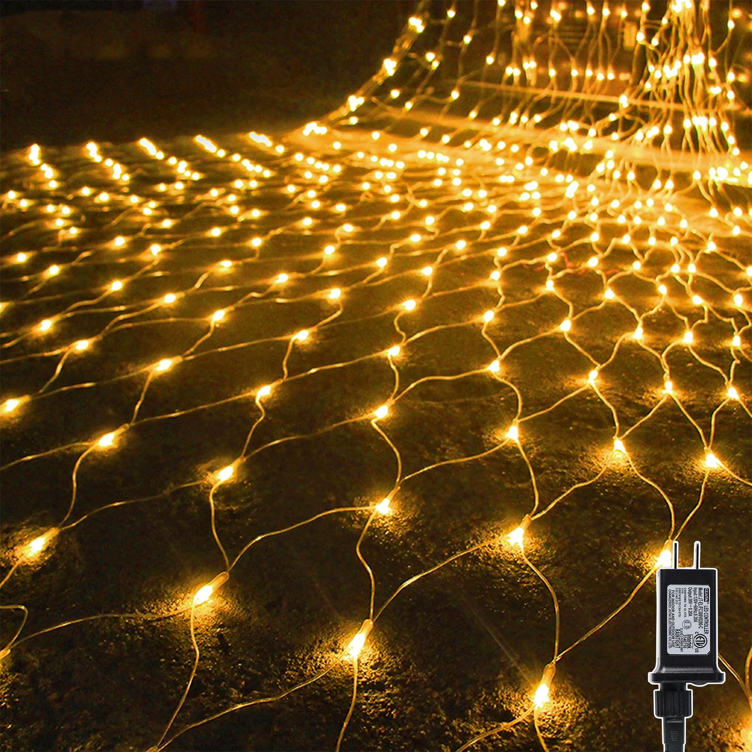 WATERGLIDE Outdoor Christmas Net Lights, 12FT x 5FT 360 LED Fairy