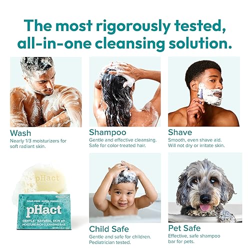 Miniatura 7 de ANDREW LESSMAN Barra limpiadora pH rica en humedad, sin jabón. PH natural de la piel. Sin fragancia. Todo tipo de piel, incluso pieles sensibles.