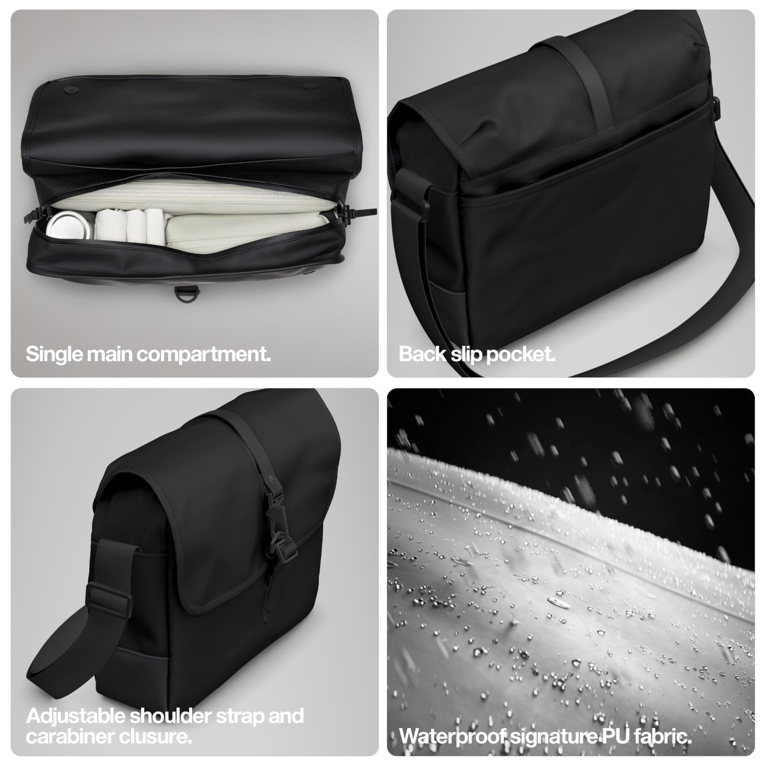 RAINS Messenger Bag - Laptop Bag for men and women - Fits 16” laptop or tablet