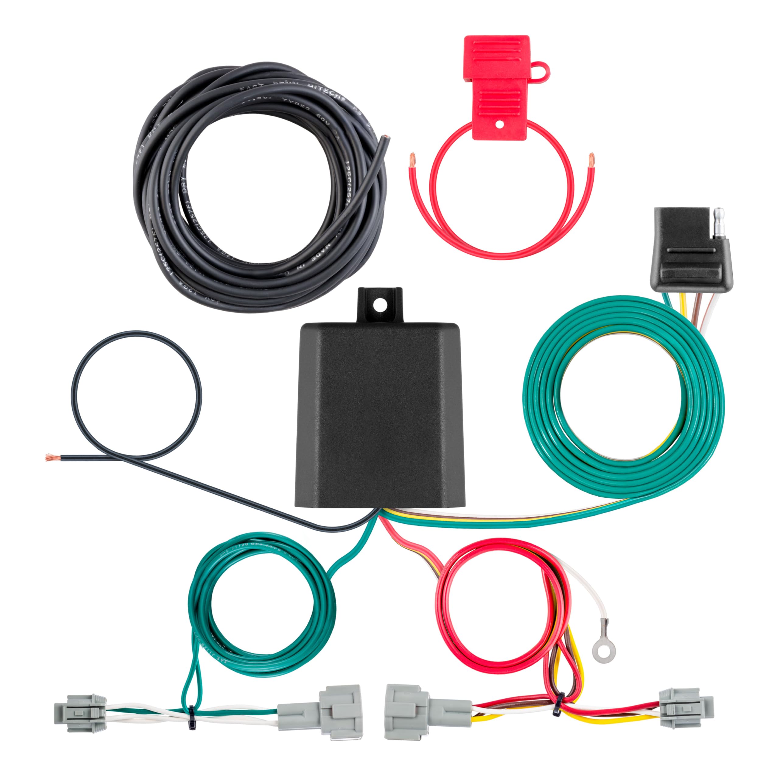 CURT 56552 Vehicle-Side Custom 4-Pin Trailer Wiring Harness, Fits Select Nissan Kicks