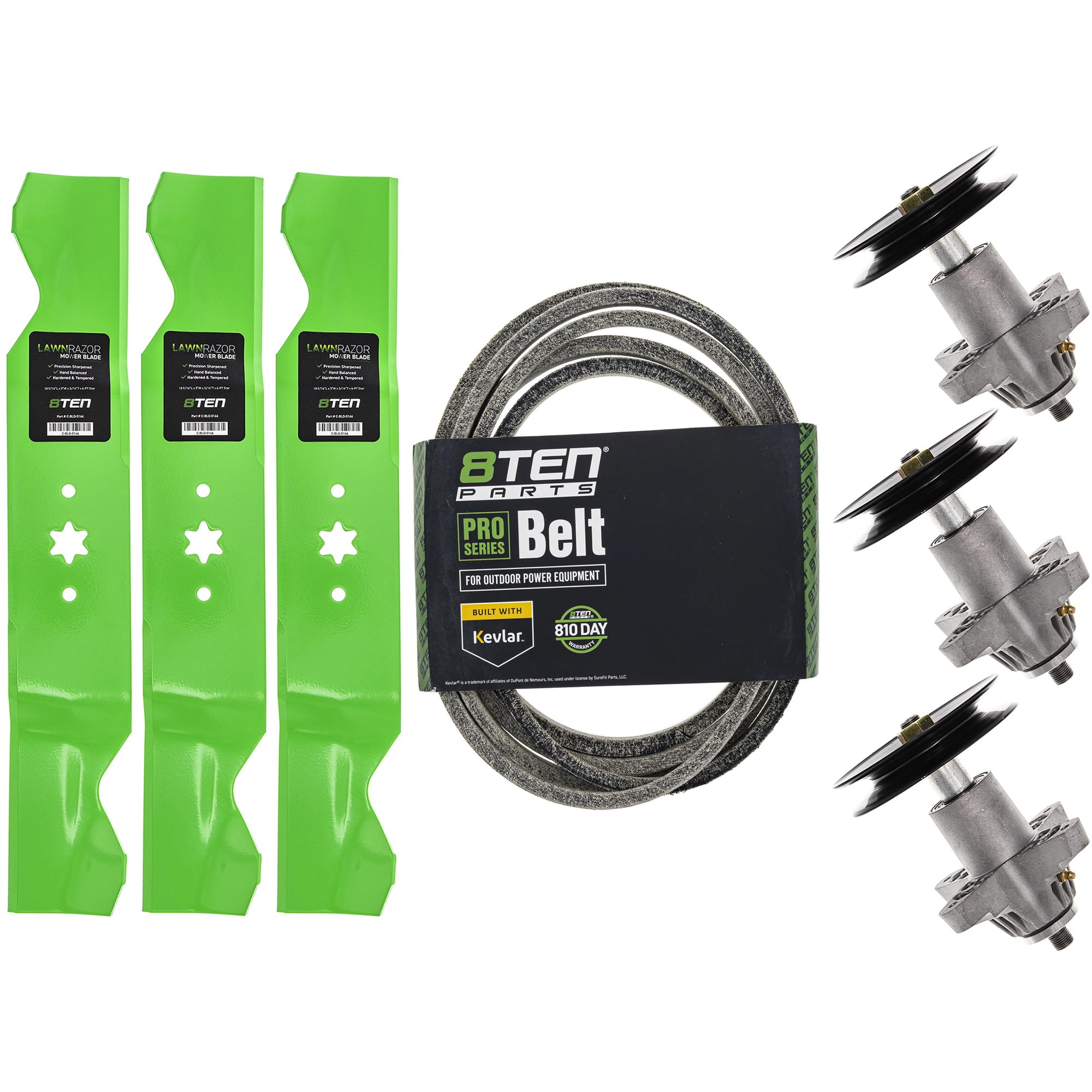 Amazon.com : 8TEN Spindle Blade Belt Kit for Cub Cadet RZT54 MTD