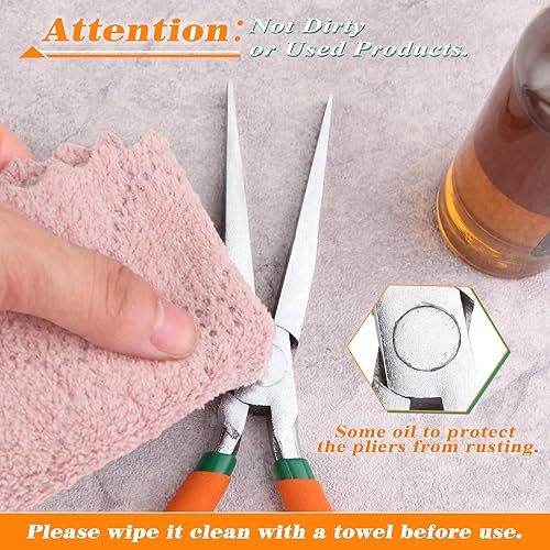 Miniatura 7 de SPEEDWOX Alicates largos de punta plana de 7.5 pulgadas, alicates de punta de pato mini alicates de punta plana extra largos, alicates planos de