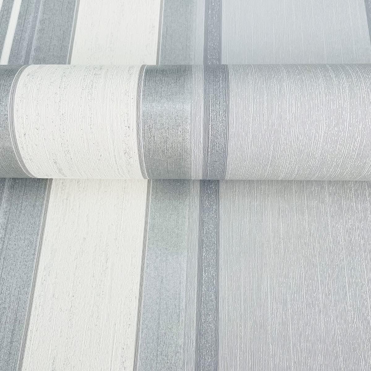 CWV Wallpaper Synergy Stripe Grey M0853, Dove Grey, 0.5 x 10.1 cm - Image 5