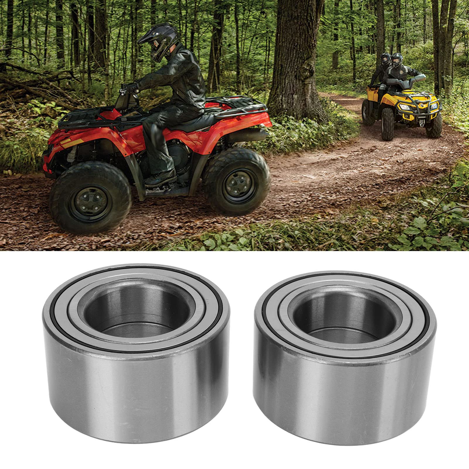Keenso Kit de Rodamientos de 2 Pcs de la Rueda de la Rueda ATV, Rodamientos del Brazo de Arrastre 2933350037 Reemplazo para la Suspensión Trasera Renegade Renegade de Can Outlander