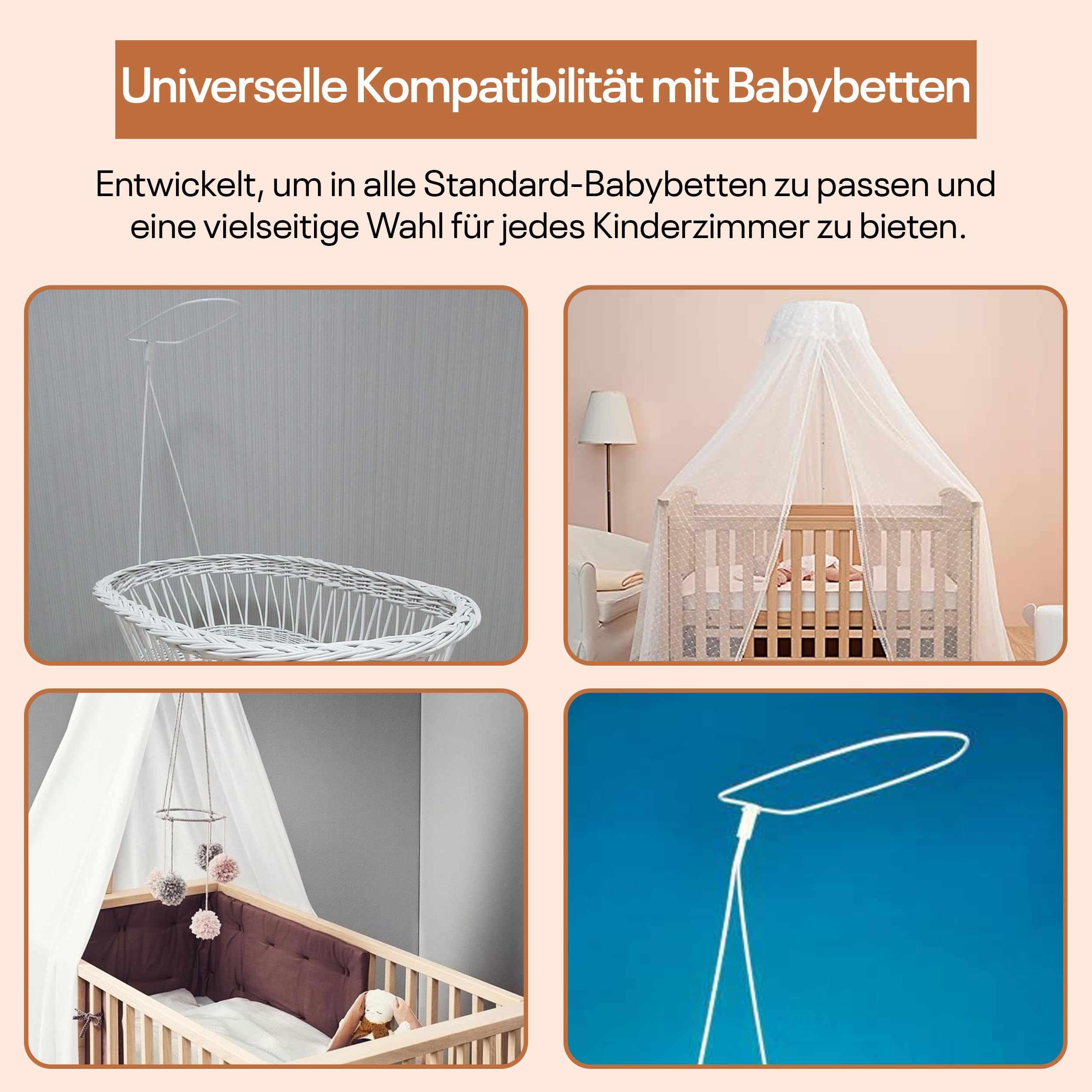 betthimmel stange | Himmelstange babybett | Himmelstange für Wiege | betthimmel stange | Himmelstange Gerade | himmelstange puppenwiege | himmelstange babybett mit fuß einfach montierbar